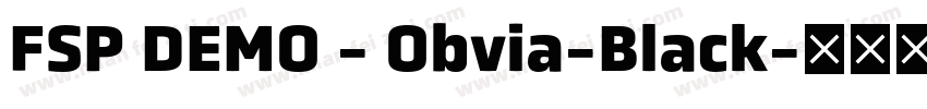 FSP DEMO - Obvia-Black字体转换